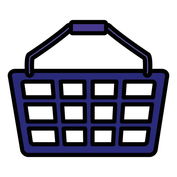 Shopping mand geïsoleerde pictogram — Stockvector