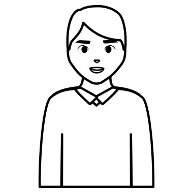 Genç ve rahat bir adam karakter