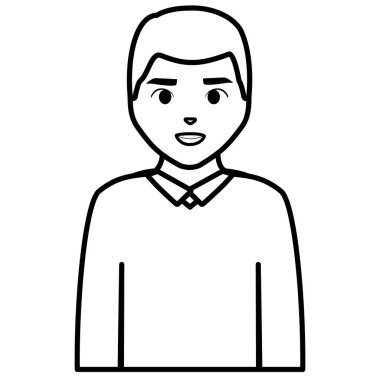 Genç ve rahat bir adam karakter