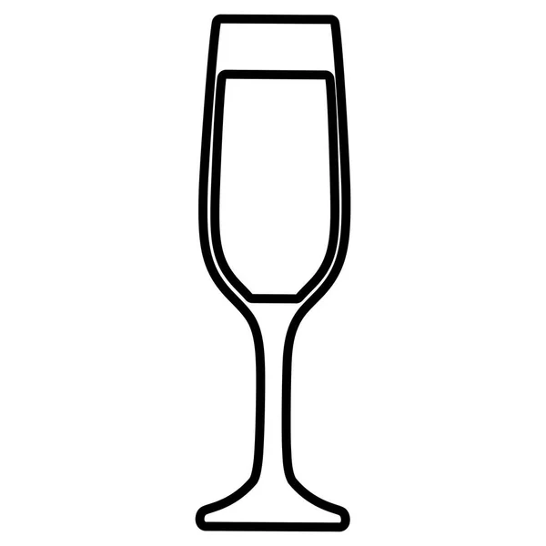 シャンパン カップ分離アイコン — ストックベクタ