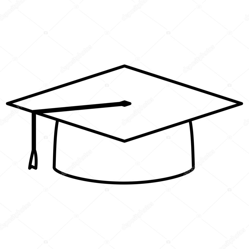 hat graduation isolated icon