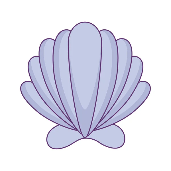 Sea shell isolerade ikonen — Stock vektor