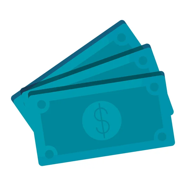 Ikona peníze dolarů účty — Stockový vektor
