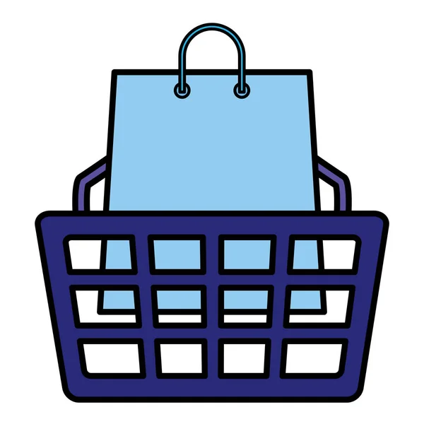 Alışveriş sepeti ve çanta — Stok Vektör