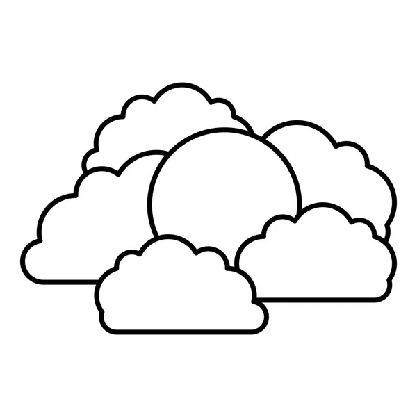 Wolken hemel geïsoleerde pictogram — Stockvector