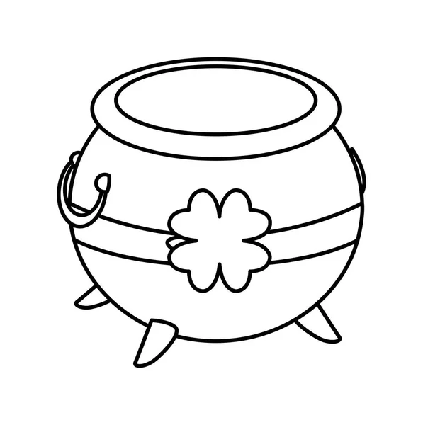 Saint patrick cauldron icon — Stock Vector