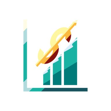 iş grafiği Doları sembolü