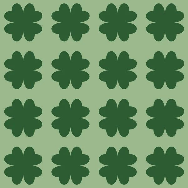 Trèfles feuilles saint patricks patron — Image vectorielle