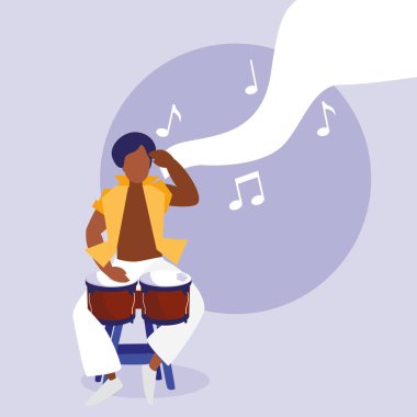timbals karakter oynamak siyah tropikal müzisyen
