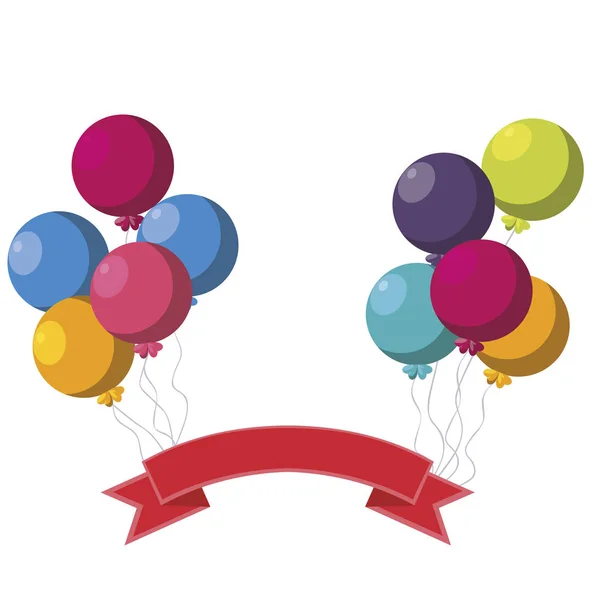 Balonky helium party oslava — Stockový vektor