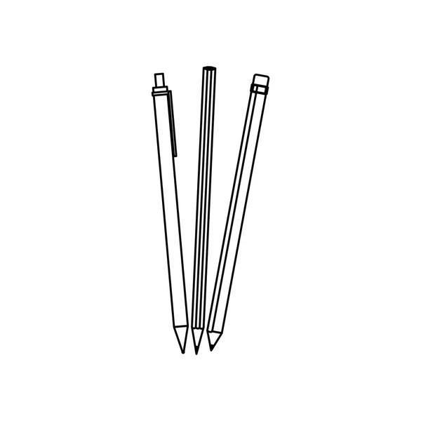 Befest ceruza és a toll készletek — Stock Vector
