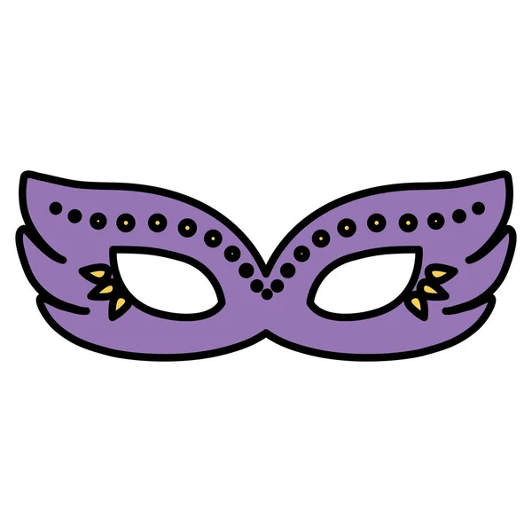 羽を持つブラジルのカーニバル マスク — ストックベクタ