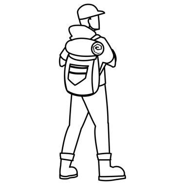 seyahat çantası ile maceracı kadın