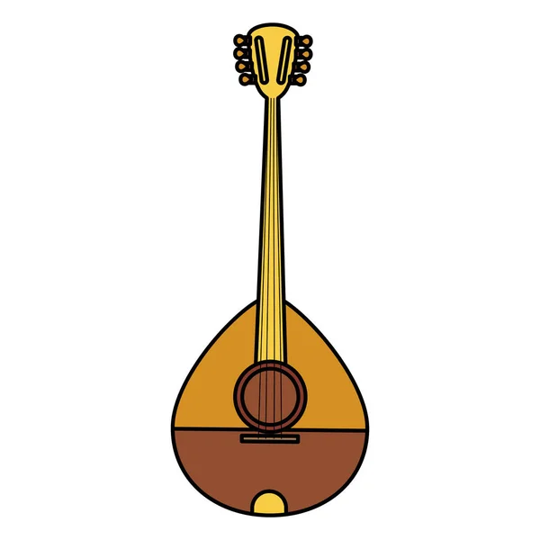 Instrumento buzuky aislado icono — Vector de stock
