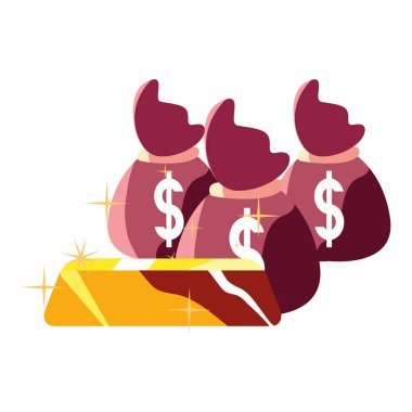 altın para çantaları bar