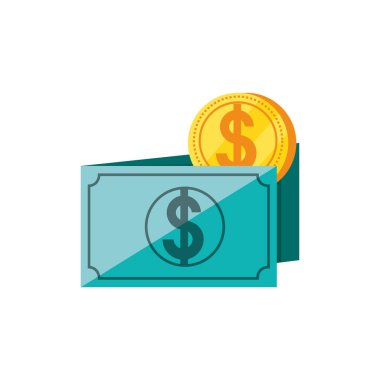 Bill Doları para izole simgesiyle