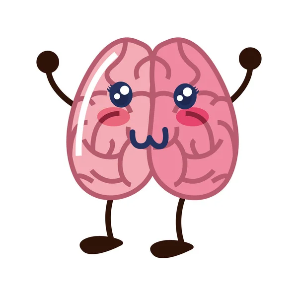 Brain cartoon creativity — Stock Vector