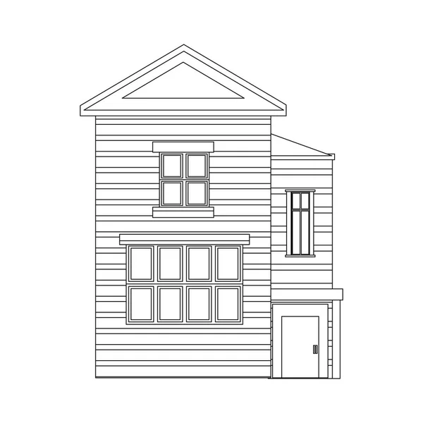 建物住宅の概要 — ストックベクタ