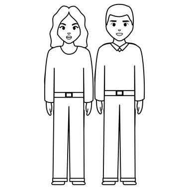 Çift avatar karakter simgeler