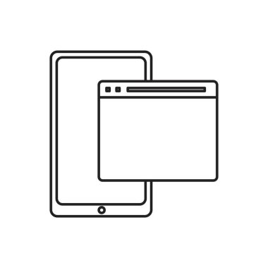 Beyaz arka plan üzerinde Smartphone Web sitesi