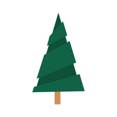 beyaz zemin üzerine yeşil ağacı süsle