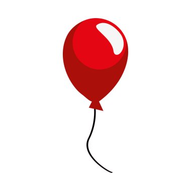 beyaz zemin üzerine kırmızı balon dekorasyon