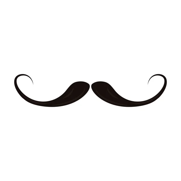 Mustache hipster on white background — Stock Vector