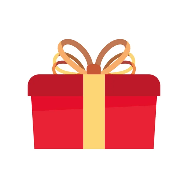 Caja de regalo envuelta en fondo blanco — Vector de stock