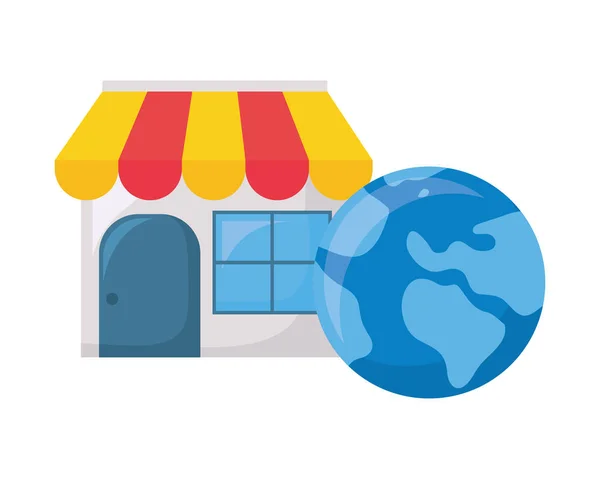 Comércio de compras online — Vetor de Stock
