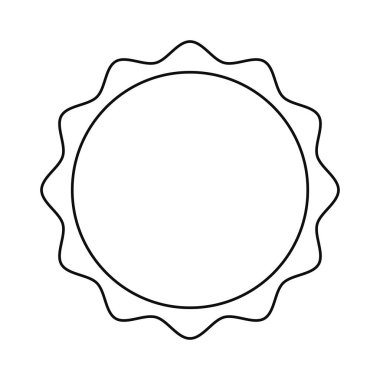 beyaz zemin üzerine yuvarlak etiket