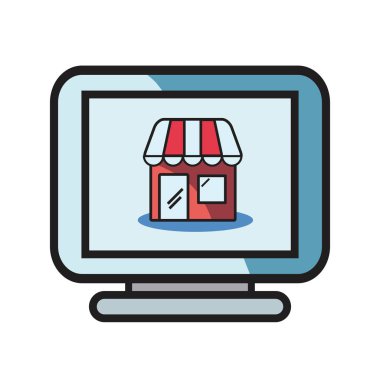 Online alışveriş pazarına bilgisayar