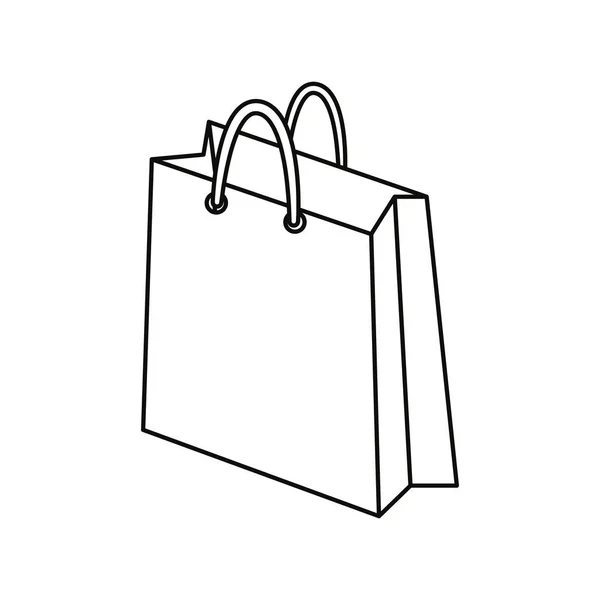กระเป๋าช้อปปิ้งบนพื้นหลังสีขาว — ภาพเวกเตอร์สต็อก