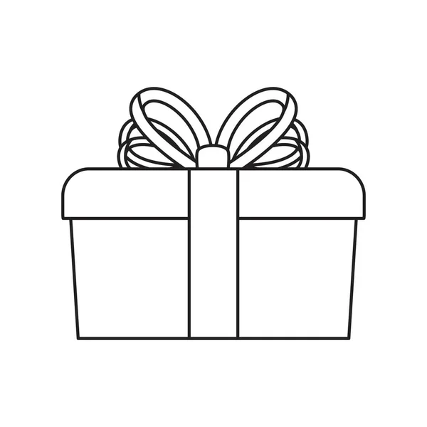 Caja de regalo envuelta en fondo blanco — Archivo Imágenes Vectoriales