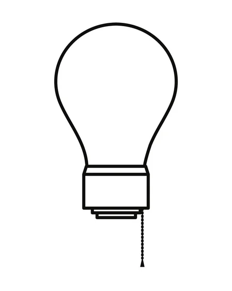 Bombilla de luz sobre fondo blanco — Vector de stock