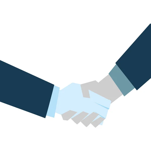 Handshake business på vit bakgrund — Stock vektor