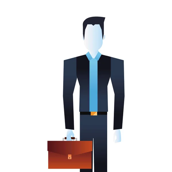 Businessman with business briefcase — Stock Vector