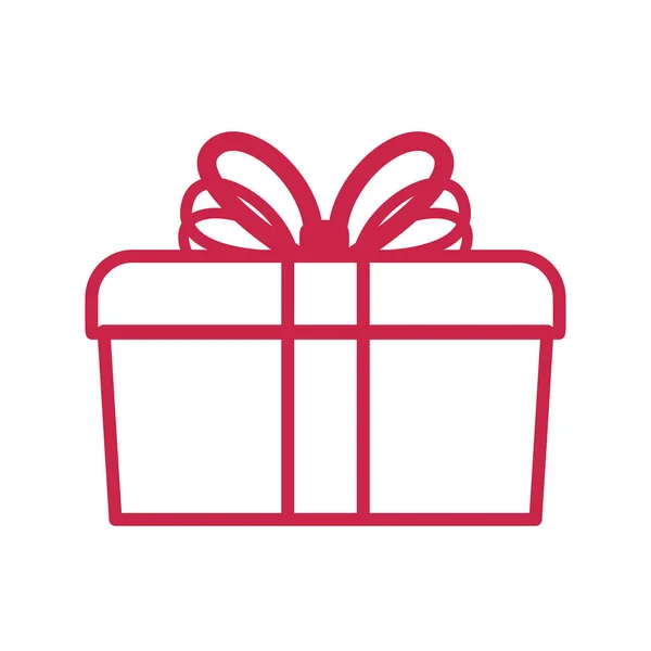 Caja de regalo envuelta en fondo blanco — Vector de stock