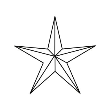 beyaz arkaplanda yıldız