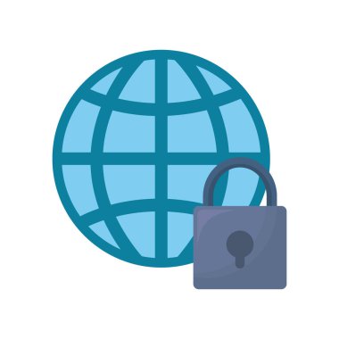 Dünya Güvenlik beyaz arka plan üzerinde