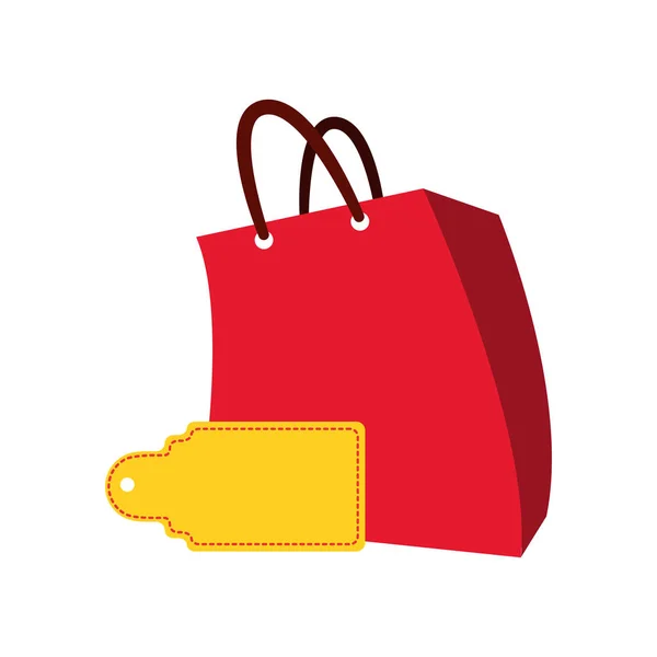 白い背景のショッピングバッグ — ストックベクタ