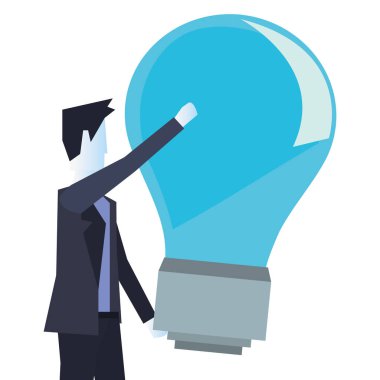ampul fikir yaratıcılık tutan işadamı