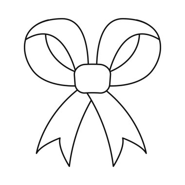 Beyaz arka plan üzerinde yay dekorasyon