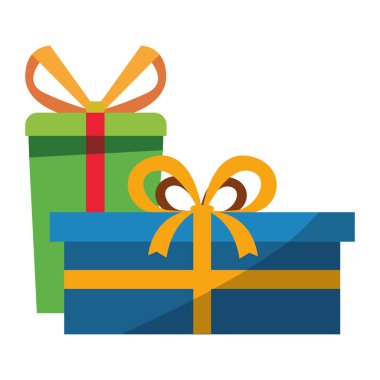 Hediyelik kutu süsleme beyaz arka plan üzerinde