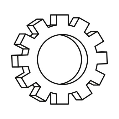 Beyaz arka plan üzerinde mekanik dişli