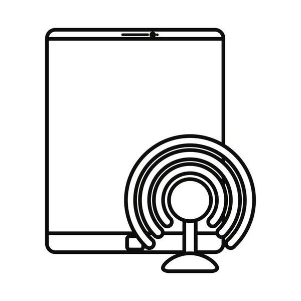 Internet wifi móvil sobre fondo blanco — Archivo Imágenes Vectoriales