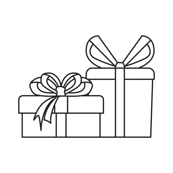 Gift boxes on white background — Stock Vector