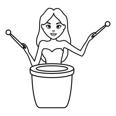 kadın oyun karnaval bongo enstrüman