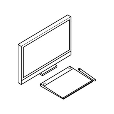 Masaüstü bilgisayar izole kutsal kişilerin resmi