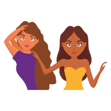 güzel ve seksi kadın karakter