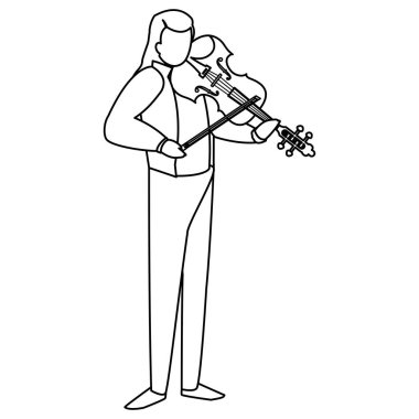 Fiddler karakteri oynayan kemancı